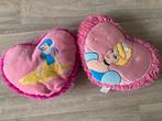 Kussens, hartjes van prinsessen, als nieuw 2 stuks roze, Ophalen of Verzenden, Zo goed als nieuw, Kleed of Kussen