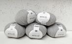5 bollen Rico Design Métalissé aran zilvergrijs met lurex, Hobby en Vrije tijd, Breien en Haken, Ophalen of Verzenden, Nieuw, Breien of Haken