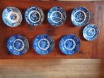 7 antieke borden Petrus Regout & Co  blauw, Ophalen