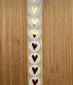 40 stickers wit met goud hartje klein, Ophalen of Verzenden, Nieuw, Meerdere stickers