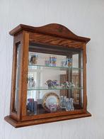 Donker eiken hangkastje met spiegel achterwand, Ophalen, Eikenhout, Minder dan 100 cm, 25 tot 50 cm