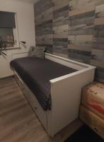 Ikea Hemnes bed met lades, Ophalen, 90 cm, Eenpersoons, Wit