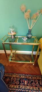 Hollywood Regency Trolley serveerwagen  vintage., Huis en Inrichting, Ophalen, Gebruikt, Minder dan 50 cm, Rechthoekig