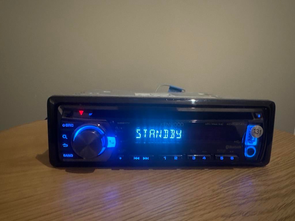 Kenwood Autoradio KDC-BT41U mp3 cd aux usb 1 din (131), Ophalen of Verzenden, Zo goed als nieuw, Nvt, Nvt