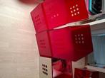 Ikea inzet bakken voor kallax 7x rood 1x wit, Ophalen, Gebruikt