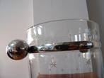 Art Deco Frans ijsemmertje, zilver/glas, Ophalen of Verzenden