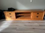 Houten TV-meubel met lades, Gebruikt, 150 tot 200 cm, Ophalen of Verzenden, Minder dan 100 cm