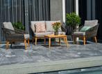 Marisol loungeset teaklook olijfgroen rope