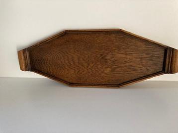 ANTIEK  massief eiken dienblad art deco jaren 30 beschikbaar voor biedingen