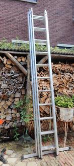 Alpe Reformladder 3x11 treden - Stevige uitschuifbare ladder, Doe-het-zelf en Verbouw, Ladders en Trappen, Ophalen, Zo goed als nieuw