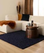 Vierkant hoogpolig vloerkleed - marineblauw  240x240 nieuw, Vierkant, Ophalen of Verzenden, 200 cm of meer, Nieuw