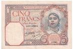 Algarije, 5 Francs, 1928, XF, Postzegels en Munten, Bankbiljetten | Afrika, Los biljet, Ophalen of Verzenden, Overige landen