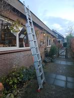 Hymer 3-delige aluminium uitschuifbare ladder. 3 x 9 spotten, Doe-het-zelf en Verbouw, Ladders en Trappen, Ophalen, 4 meter of meer