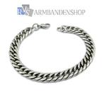 Rvs stalen dames armband 21.5 cm staal modern design., Verzenden, Nieuw, Zilver, Staal
