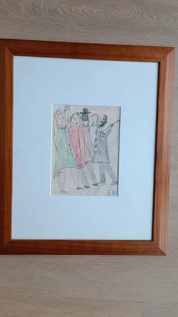 Johan Dijkstra Groninger ploeg tekening origineel beschikbaar voor biedingen