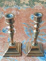 Mooi stel antieke koperen kandelaars uit Engeland 11,5 cm., Ophalen of Verzenden, Koper of Brons