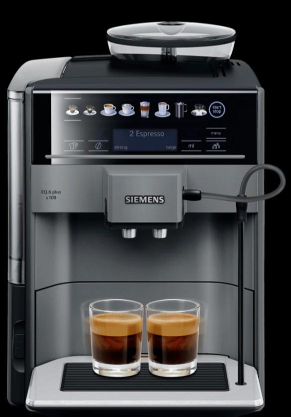 Siemens EQ.6 Plus s100 TE651209RW Espresso Machine, Witgoed en Apparatuur, Koffiezetapparaten, Zo goed als nieuw, Gemalen koffie