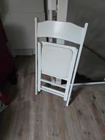 Witte klapstoel - Handig en compact! 8keer 30 euro  per stuk, Hout, Eenvoudig, Wit, Ophalen of Verzenden