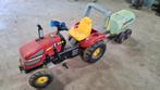 Kinder tractor met watertank en karretje, Ophalen, Gebruikt, Trapvoertuig