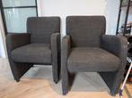 3 De Bommel eetkamerstoelen - wieltjes gestoffeerd antraciet, Huis en Inrichting, Stoelen, Ophalen, Gebruikt, Overige kleuren