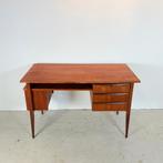 Vintage teak bureau in Scandinavische stijl, Huis en Inrichting, Bureaus, Ophalen, Gebruikt, Bureau