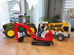 Bruder John Deere 7930 + Aanhanger + Graafmachine + Kraan, Ophalen of Verzenden