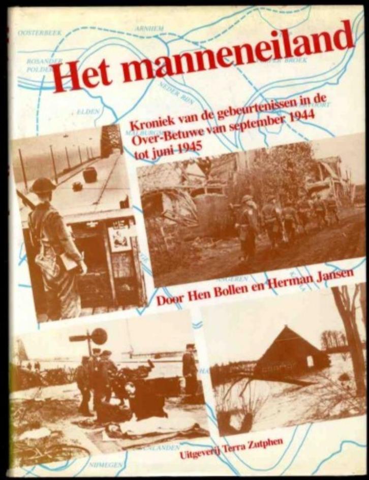 Het manneneiland van Hen Bollen en Herman Jansen, Boeken, Oorlog en Militair, Zo goed als nieuw, Overige onderwerpen, Tweede Wereldoorlog