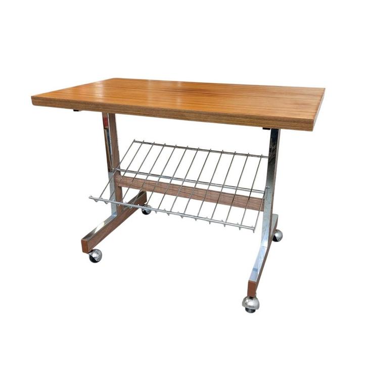 Vintage verrijdbare lectuurtafel, Huis en Inrichting, Woonaccessoires | Krantenbakken en Lectuurbakken, Gebruikt, Ophalen