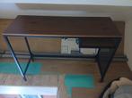 Bureau met metalen frame en houten blad, Ophalen, Gebruikt, Bureau