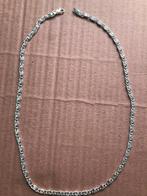 Ketting platte Koningsschakel 60 CM Tibet zilver glans NIEUW, Ophalen of Verzenden, Nieuw, Zilver, Zilver