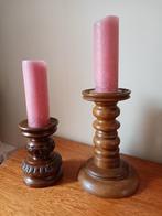 Kandelaar hout 2 stuks samen 10,-, Ophalen, Hout, Minder dan 25 cm