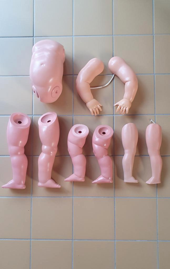 Celluloid onderdelen voor Schildpad en Minerva Poppen, Verzamelen, Poppen, Zo goed als nieuw, Pop, Ophalen of Verzenden