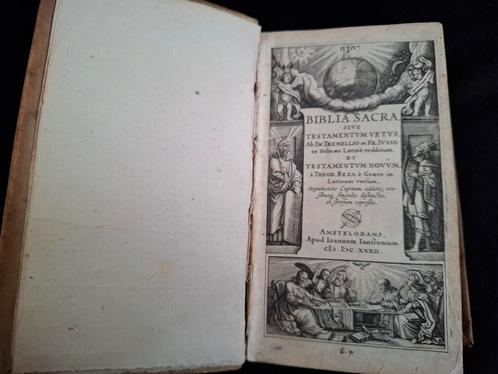 1632 BIBLIA SACRA in LATIJN en/of Hebreeuws, Antiek en Kunst, Antiek | Boeken en Bijbels, Ophalen of Verzenden