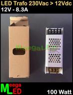 LED Trafo Voeding Adapter Driver - 230V > 12V - 8.3A = 100W, Ophalen of Verzenden, Nieuw, LEDtrafo