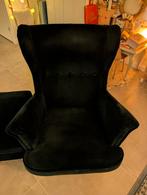 Ikea Strandmon stoel + voetenbank, Hout, Gebruikt, Klassiek, 75 tot 100 cm