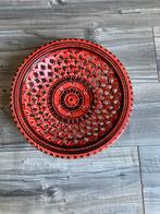 Decoratieve Schaal - Rood/Zwart, Ophalen, Gebruikt, Porselein of Keramiek, Schaal