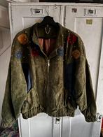 Vintage groene suède jack, maat 42, Ophalen of Verzenden, Gedragen, Maat 42/44 (L), Groen