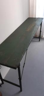 Sidetable groen, Ophalen, Gebruikt, Metaal, 25 tot 50 cm