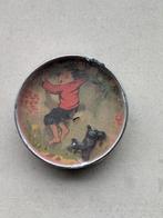 Antiek geduldspelletje - Hond bijt jongen ca. 1920, Antiek en Kunst, Antiek | Speelgoed, Ophalen of Verzenden