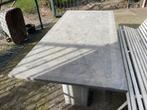 Natuursteen tafel voor buiten, Tuin en Terras, Ophalen, Gebruikt, Rechthoekig, Overige materialen