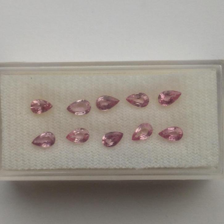 10 Stuks Saffier 2.42 karaat in totaal - Edelstenen, Sieraden, Tassen en Uiterlijk, Edelstenen, Nieuw, Ophalen of Verzenden