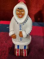 2 alcohol flessen porselein eskimo en monnik, Antiek en Kunst, Ophalen of Verzenden