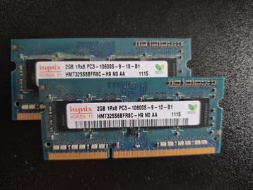 2 GB PC3 106600 notebook RAM beschikbaar voor biedingen