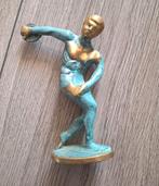 grieks bronzen beeldje discuswerper ca. 11 cm, Ophalen of Verzenden, Zo goed als nieuw, Mens