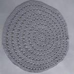 Groot rond gehaakt grijs katoenen vloerkleed naco 150 cm, Verzenden, 150 tot 200 cm, Scandinavisch, 150 tot 200 cm