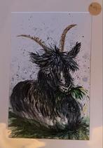 Aquarel Geit - Atelier Uniek, Antiek en Kunst, Ophalen of Verzenden