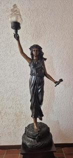 Grote bronzen schemerlamp, Antiek en Kunst, Ophalen