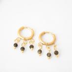 Oorbellen met gouden obsidiaan, Hangers, Zwart, Nieuw, Ophalen of Verzenden