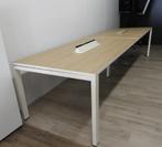 Vergadertafel Gispen, gebruikt, 360x100 cm. Eiken/Wit, Ophalen, Gebruikt