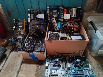 Grote partij pc onderdelen cpu, ram, moederbord, videokaart  beschikbaar voor biedingen